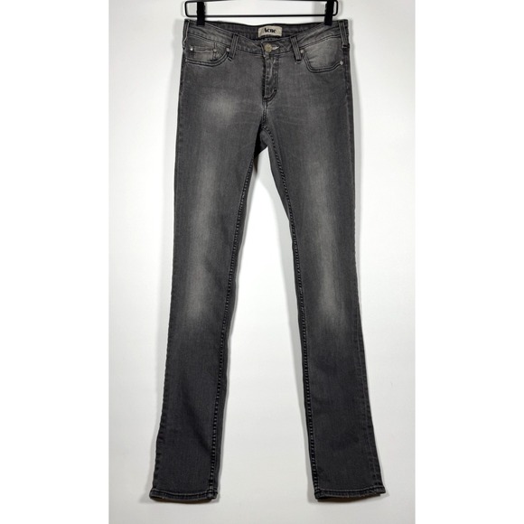 Acne Studios Denim - Acne Studios Kex Nightster Jeans Womens 29 x 34 Gray Denim Slim Y2K Minimalist